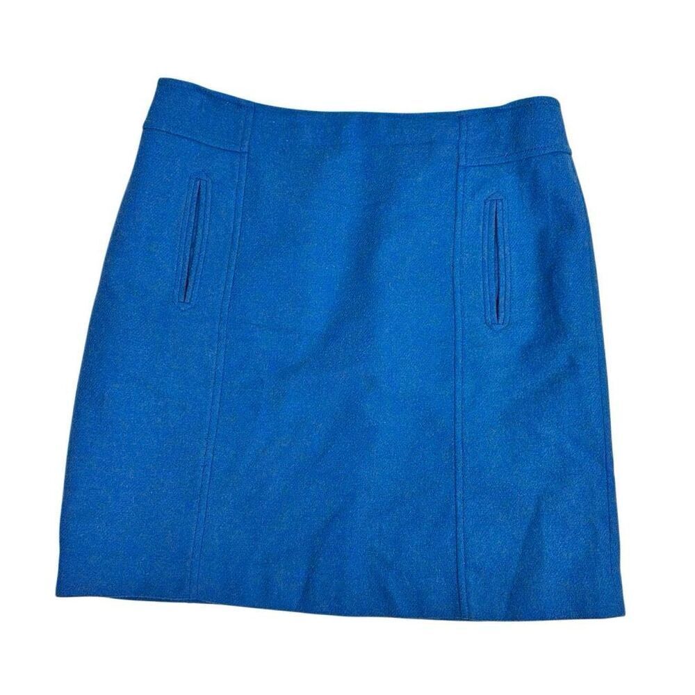 Talbots Cobalt Wool Blend skirt size 10 Petite with Pockets